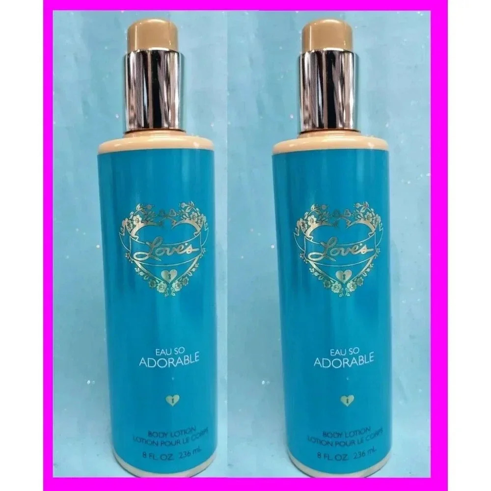 2 x Love's Eau so ADORABLE by Dana BODY LOTION Scented Fragranced Perfumed 8 oz